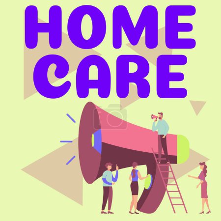 Foto de Text caption presenting Home Care, Word Written on Place where people can get the best service of comfort rendered - Imagen libre de derechos