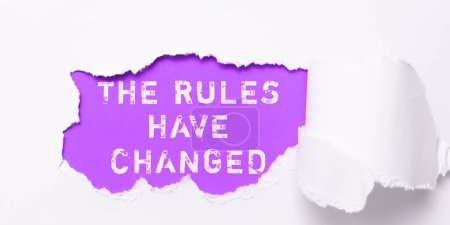 Photo for Hand writing sign The Rules Have Changed, Business concept the agreement or Policy has a new set of commands - Royalty Free Image