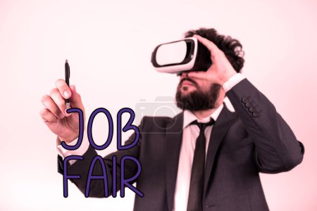 Foto de Conceptual display Job Fair, Business approach An event where a person can apply for a job in multiple companies - Imagen libre de derechos
