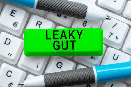 Photo for Sign displaying Leaky Gut, Business overview A condition in which the lining of small intestine is damaged - Royalty Free Image