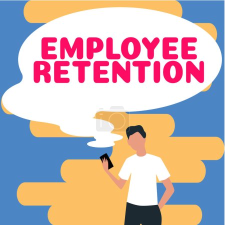 Foto de Texto que muestra la inspiración Retención de empleados, Visión general del negocio Método de reclutamiento interno empleado por las organizaciones - Imagen libre de derechos