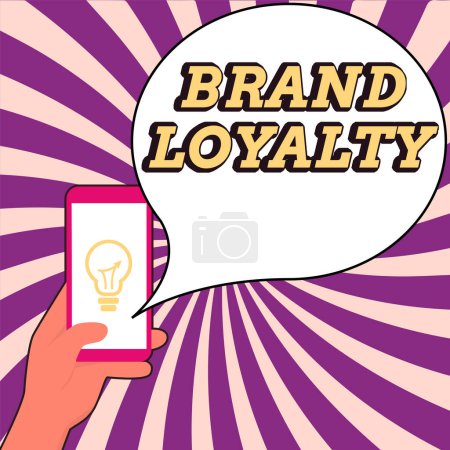 Téléchargez les photos : Handwriting text Brand Loyalty, Business concept Repeat Purchase Ambassador Patronage Favorite Trusted - en image libre de droit