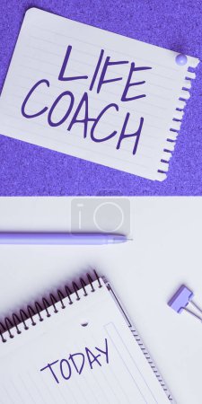Photo for Text caption presenting Life Coach, Business concept A person who advices clients how to solve their problems or goals - Royalty Free Image