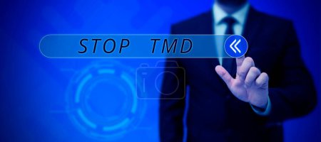Photo for Conceptual display Stop Tmd, Business showcase Prevent the disorder or problem affecting the chewing muscles - Royalty Free Image