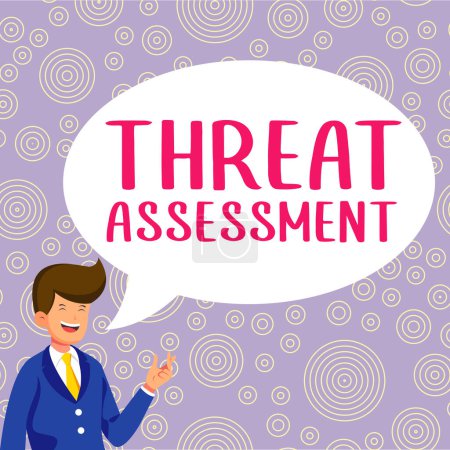 Photo for Sign displaying Threat Assessment, Business concept determining the seriousness of a potential threat - Royalty Free Image