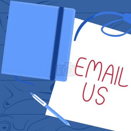 Téléchargez les photos : Conceptual display Email Us, Business idea Sending a commercial message to a group of people using mail - en image libre de droit