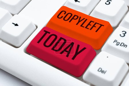Foto de Texto que presenta Copyleft, Word Escrito a la derecha para usar, modificar, copiar y compartir libremente software, obras de arte - Imagen libre de derechos