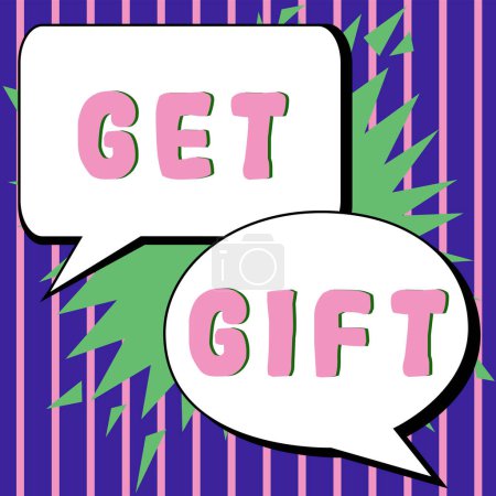 Foto de Sign displaying Get Gift, Business idea something that you give without getting anything in return - Imagen libre de derechos
