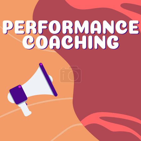 Photo for Text caption presenting Performance Coaching, Business idea Facilitate the Development Point out the Good and Bad - Royalty Free Image