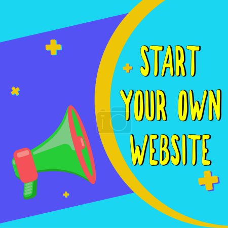 Foto de Conceptual caption Start Your Own Website, Business overview serve as Extension of a Business Card a Personal Site - Imagen libre de derechos