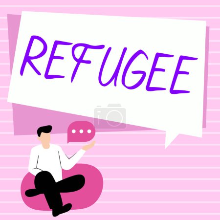 Foto de Exhibición conceptual Refugiado, Enfoque empresarial se refiere a los movimientos de grandes grupos de personas desplazadas - Imagen libre de derechos