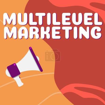 Photo for Text caption presenting Multilevel Marketing, Business concept marketing strategy for the sale of products or services - Royalty Free Image