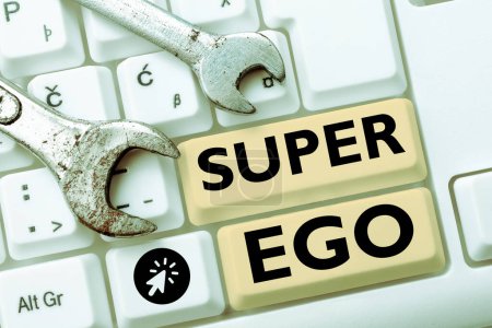 Foto de Conceptual display Super Ego, Business concept The I or self of any person that is empowering his whole soul - Imagen libre de derechos