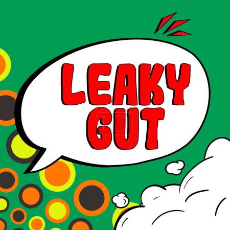 Photo for Sign displaying Leaky Gut, Business overview A condition in which the lining of small intestine is damaged - Royalty Free Image