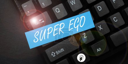 Photo for Text showing inspiration Super Ego, Business approach The I or self of any person that is empowering his whole soul - Royalty Free Image