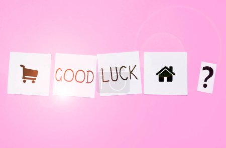 Photo for Writing displaying text Good Luck, Internet Concept A positive fortune or a happy outcome that a person can have - Royalty Free Image