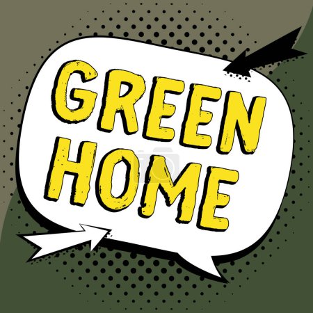 Foto de Escribir mostrando texto Green Home, escaparate de negocios Un área llena de plantas y árboles donde relajarse - Imagen libre de derechos
