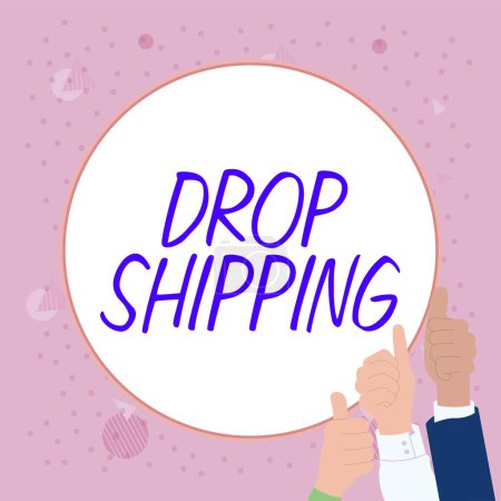 Téléchargez les photos : Légende textuelle présentant Drop Shipping, Internet Concept pour envoyer des marchandises d'un fabricant directement à un client plutôt qu'au détaillant - en image libre de droit