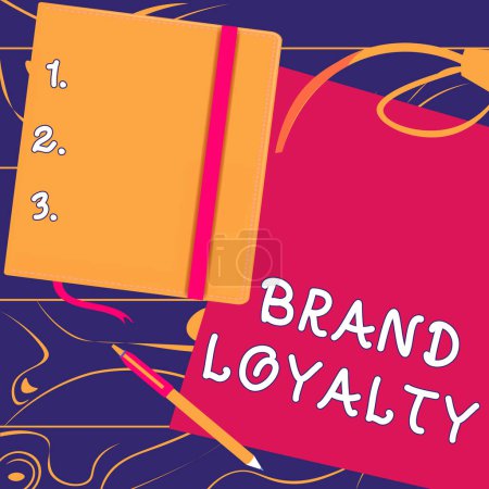 Téléchargez les photos : Conceptual display Brand Loyalty, Word Written on Repeat Purchase Ambassador Patronage Favorite Trusted - en image libre de droit