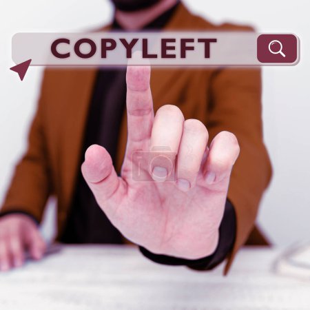 Foto de Texto que muestra inspiración Copyleft, Visión general del negocio el derecho a usar, modificar, copiar y compartir libremente software, obras de arte - Imagen libre de derechos
