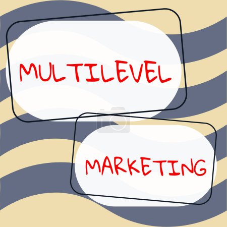 Téléchargez les photos : Sign displaying Multilevel Marketing, Business idea marketing strategy for the sale of products or services - en image libre de droit