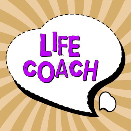 Foto de Texto presentando Life Coach, concepto de negocio Una persona que aconseja a los clientes cómo resolver sus problemas u objetivos - Imagen libre de derechos