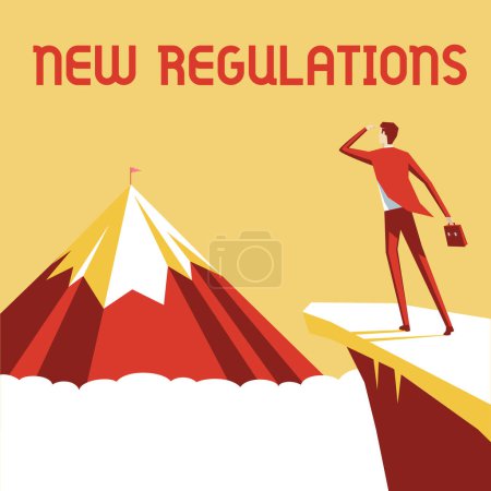 Foto de Conceptual caption New Regulations, Internet Concept Regulation controlling the activity usually used by rules. - Imagen libre de derechos