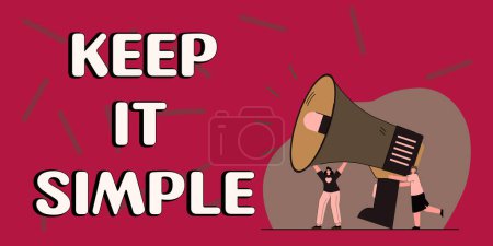 Photo for Text sign showing Keep It Simple, Internet Concept Easy to toss around Understandable Generic terminology - Royalty Free Image