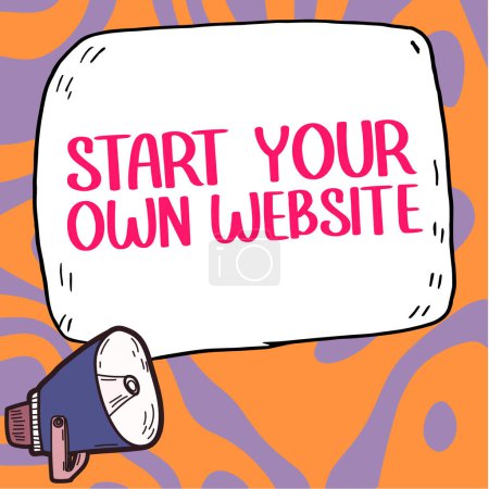 Foto de Inspiration showing sign Start Your Own Website, Business overview serve as Extension of a Business Card a Personal Site - Imagen libre de derechos