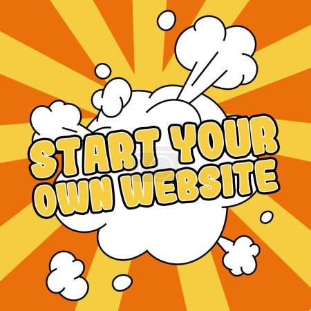 Foto de Hand writing sign Start Your Own Website, Conceptual photo serve as Extension of a Business Card a Personal Site - Imagen libre de derechos
