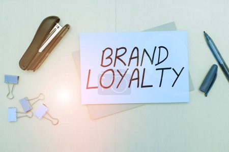 Foto de Text showing inspiration Brand Loyalty, Business showcase Repeat Purchase Ambassador Patronage Favorite Trusted - Imagen libre de derechos
