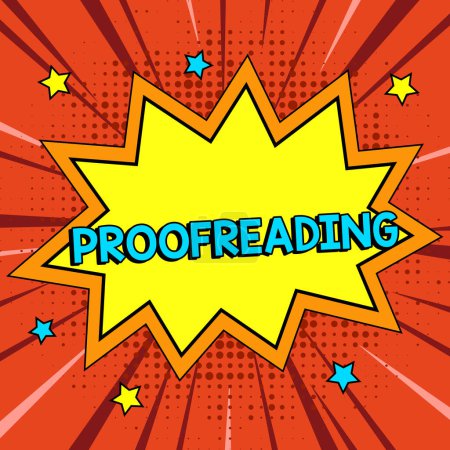 Photo for Handwriting text Proofreading, Word for act of reading and marking spelling, grammar and syntax mistakes - Royalty Free Image