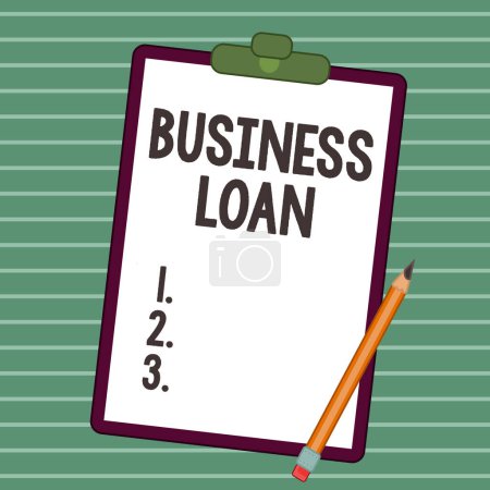 Foto de Handwriting text Business Loan, Business idea Credit Mortgage Financial Assistance Cash Advances Debt - Imagen libre de derechos