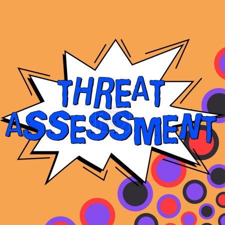 Foto de Handwriting text Threat Assessment, Internet Concept determining the seriousness of a potential threat - Imagen libre de derechos
