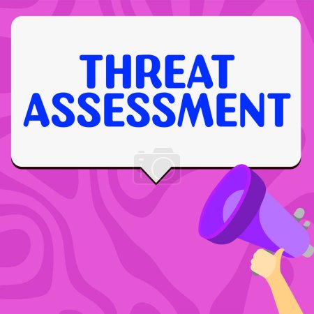 Foto de Conceptual caption Threat Assessment, Business approach determining the seriousness of a potential threat - Imagen libre de derechos
