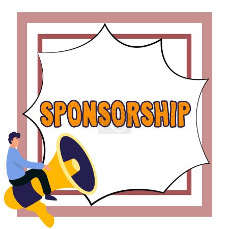 Photo for Conceptual display Sponsorship, Business showcase Position of being a sponsor Give financial support for activity - Royalty Free Image