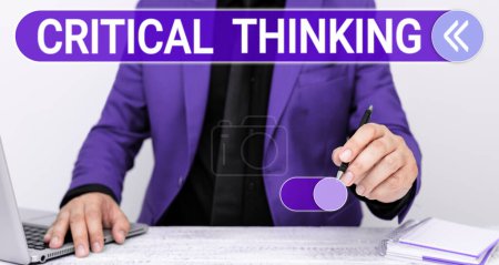 Photo for Conceptual caption Critical Thinking, Conceptual photo sequence of stages of a project requiring the longest time - Royalty Free Image