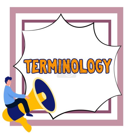 Foto de Conceptual display Terminology, Business approach Terms used with particular technical application in studies - Imagen libre de derechos
