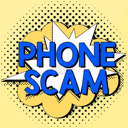 Photo for Text showing inspiration Phone Scam, Word Written on getting unwanted calls to promote products or service Telesales - Royalty Free Image
