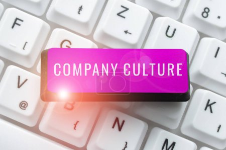 Photo for Handwriting text Company Culture, Conceptual photo The environment and elements in which employees work - Royalty Free Image