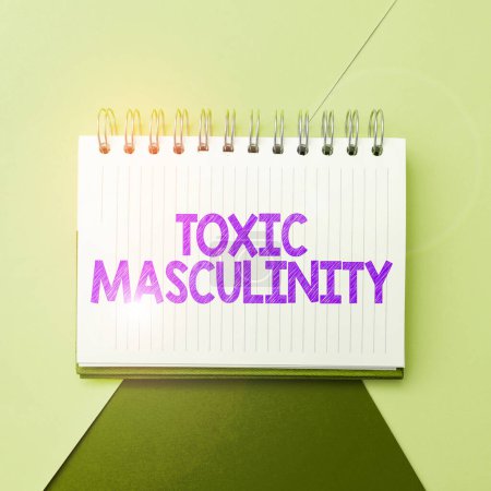Photo for Text caption presenting Toxic Masculinity, Business overview describes narrow repressive type of ideas about the male gender role - Royalty Free Image