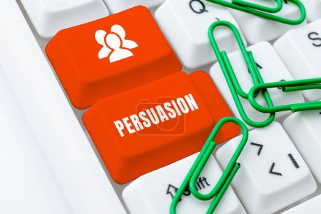 Photo for Inspiration showing sign Persuasion, Business showcase the action or fact of persuading someone or of being persuaded to do - Royalty Free Image