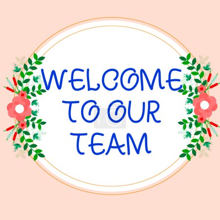 Photo for Hand writing sign Welcome To Our Team, Business showcase introducing another person to your team mates - Royalty Free Image
