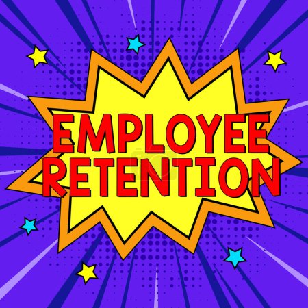 Foto de Writing displaying text Employee Retention, Business idea internal recruitment method employed by organizations - Imagen libre de derechos