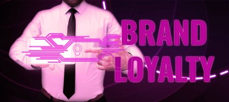 Photo for Conceptual display Brand Loyalty, Word for Repeat Purchase Ambassador Patronage Favorite Trusted - Royalty Free Image