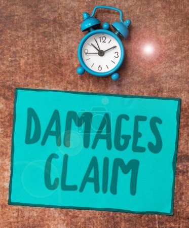 Téléchargez les photos : Conceptual display Damages Claim, Conceptual photo Demand Compensation Litigate Insurance File Suit - en image libre de droit