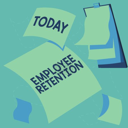Foto de Sign displaying Employee Retention, Business approach internal recruitment method employed by organizations - Imagen libre de derechos
