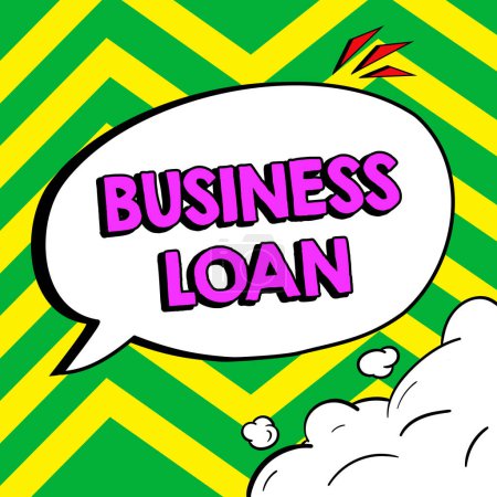 Foto de Conceptual display Business Loan, Internet Concept Credit Mortgage Financial Assistance Cash Advances Debt - Imagen libre de derechos