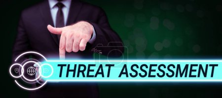 Photo for Conceptual caption Threat Assessment, Word for determining the seriousness of a potential threat - Royalty Free Image