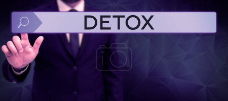 Téléchargez les photos : Text caption presenting Detox, Business showcase Moment for Diet Nutrition health Addiction treatment cleanse - en image libre de droit